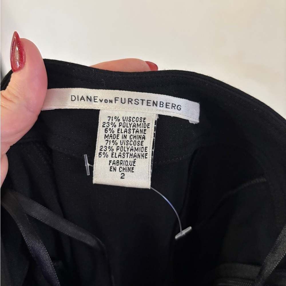 NWOT Diane Von Furstenberg DVF OLSEN GOWN Maxi Dress Corset detail Black SZ 2 - Picture 9 of 9